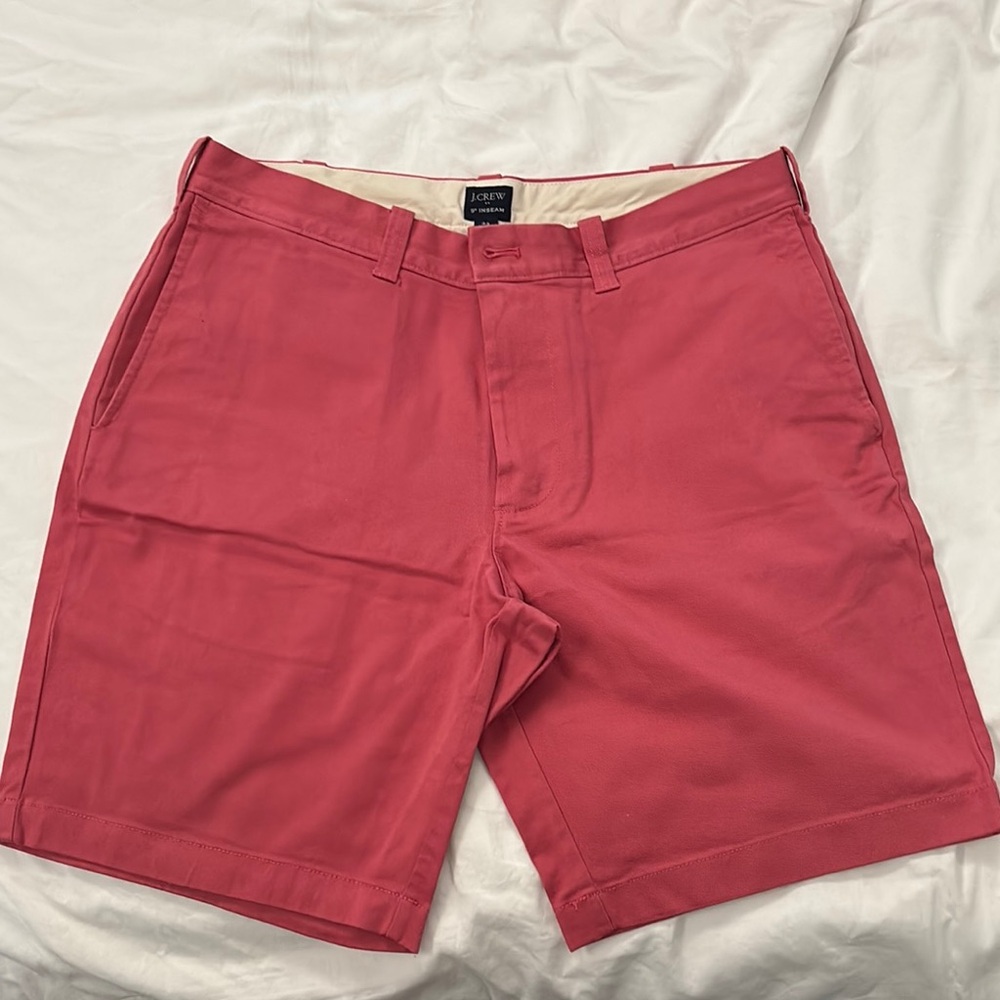 J. Crew Red Flat Front Shorts Casual Style